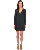 Krisa Long Sleeve Mini Dress - Lyst