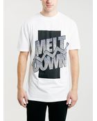 Topman White Meltdown Oversized T-Shirt - Lyst