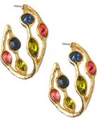 Kenneth Jay Lane Cuff Earrings W/ Pastel Rhinestones - Lyst