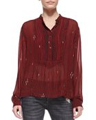 Etoile Isabel Marant Charley Printed Voile Blouse - Lyst
