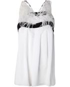 Prabal Gurung Ostrich Trim Halter Top - Lyst