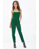Forever 21 Strapless Sweetheart Jumpsuit - Lyst