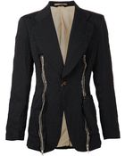 Comme Des Garçons Zipper Detail Blazer - Lyst