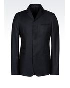 Emporio Armani Runway Jacket In Jacquard Wool - Lyst