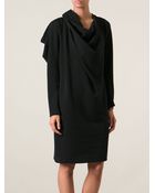 Lanvin Draped Dress - Lyst