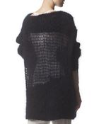 Acne Studios Oversized Knit Sweater Midnight Blue - Lyst