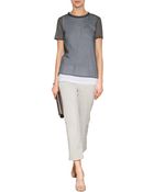 Brunello Cucinelli Silk/Cotton Layered Top - Lyst