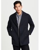 Banana Republic Navy Peacoat - Lyst