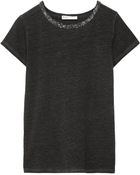 Maje Electric Embellished Slublinen Top - Lyst
