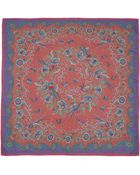 Liberty London Red Paradise Garden Silk Scarf - Lyst