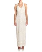 Sue Wong Beaded V-neck Gown - Lyst