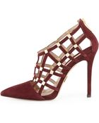 Michael Kors Agnes Suede Cage Pump - Lyst