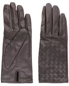 Bottega Veneta Woven Nappa Leather Gloves - Lyst