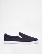 Asos Slip On Plimsolls - Lyst