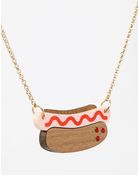 Tatty Devine Hot Dog Necklace - Lyst