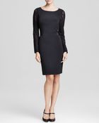 Laundry by Shelli Segal Dress - Lace Contrast Seam - Lyst