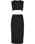Narciso Rodriguez Textured Crepe Contrast Dress - Lyst