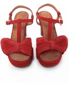 Chie Mihara Bow Suede Sandals - Lyst