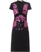 Bottega Veneta Embroidered Japanese-Crepe Dress - Lyst