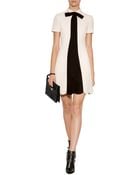 Valentino Wool-Silk Crepe Trompe Loeil Tie Dress - Lyst