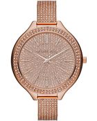 Michael Kors Ladies Glitz Slim Runway Watch - Lyst