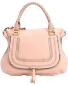Chloé Blush Nude Leather Large 'Marcie' Tote Bag - Lyst