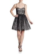 Aidan Mattox Lace Bustier Cocktail Dress - Lyst