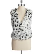 MICHAEL Michael Kors Faux Fur Animal Print Vest - Lyst