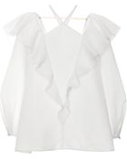 Vika Gazinskaya Ruffle Front Blouse - Lyst