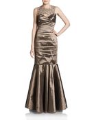 Teri Jon Illusion Mermaid Gown - Lyst