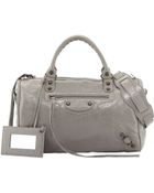 Balenciaga Classic Boston Bag Medium Gray - Lyst