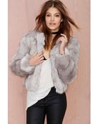 Nasty Gal Glamorous That'S No Fur Faux Jacket - Lyst
