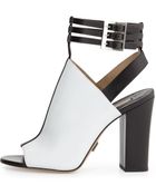 Michael Kors Phaedra Peep-Toe Bootie - Lyst