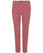 Etro Printed Stretch-Crepe Straight-Leg Trousers - Lyst