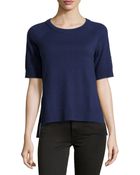 Michael Kors Short-Sleeve High-Low Top - Lyst
