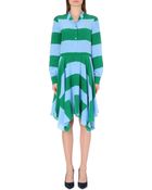Stella McCartney Striped Silk Dress - Lyst