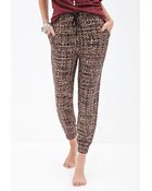 Forever 21 Abstract Woven Joggers - Lyst
