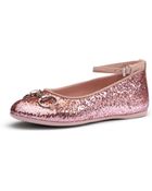 Gucci Glittered Ballet Flat With Horsebit - Lyst