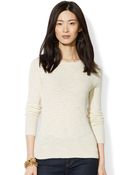 Lauren Jeans Co. Pointelle Knit Crewneck Sweater - Lyst