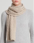 C By Bloomingdale's Cashmere Cable Knit Scarf - Lyst