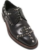 Dolce & Gabbana 25Mm Studded Leather Derby Lace-Up Shoes - Lyst