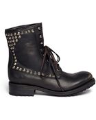 Ash Ralph Stud Leather Biker Boots - Lyst