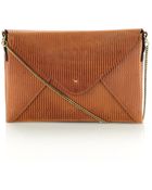 Lizzy Disney Tan Embossed Leather Bag - Lyst