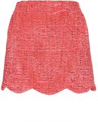 Topshop Fringe Scallop Skirt - Lyst