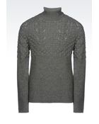 Emporio Armani Runway Turtleneck Jumper In Wool And Cashmere - Lyst
