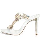 Rene Caovilla Floral Crystal Slide Sandal - Lyst