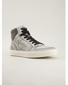 Hogan Rebel Distressed Hi-Top Sneakers - Lyst