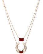 Lucky Brand Goldtone Double Layer Necklace - Lyst