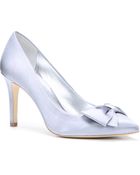 Ann Taylor Brogan Bow Satin Pumps - Lyst