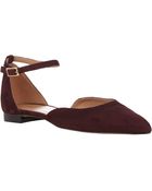 Barneys New York Ankle-Strap D'Orsay Flats - Lyst